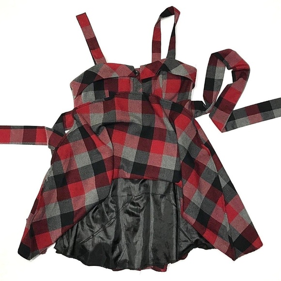 *sold* Forever 21 Plaid Grunge Skater Dress - Picture 4 of 6